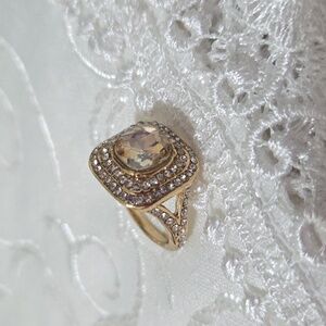 New 18K Gold Plated Cjampange Diamond Rings